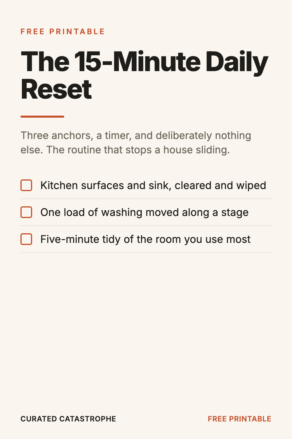The 15-Minute Daily Reset