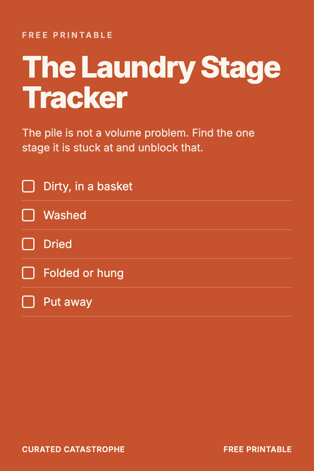 The Laundry Stage Tracker