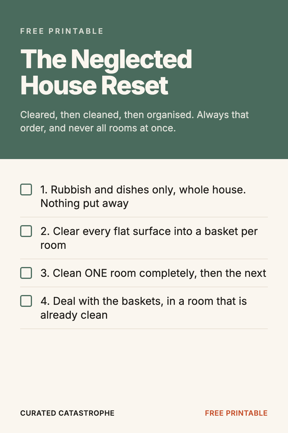The Neglected House Reset