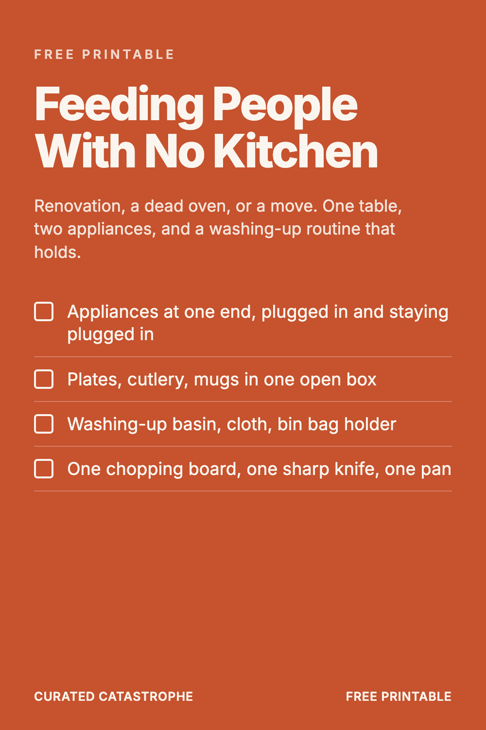 Feeding People With No Kitchen