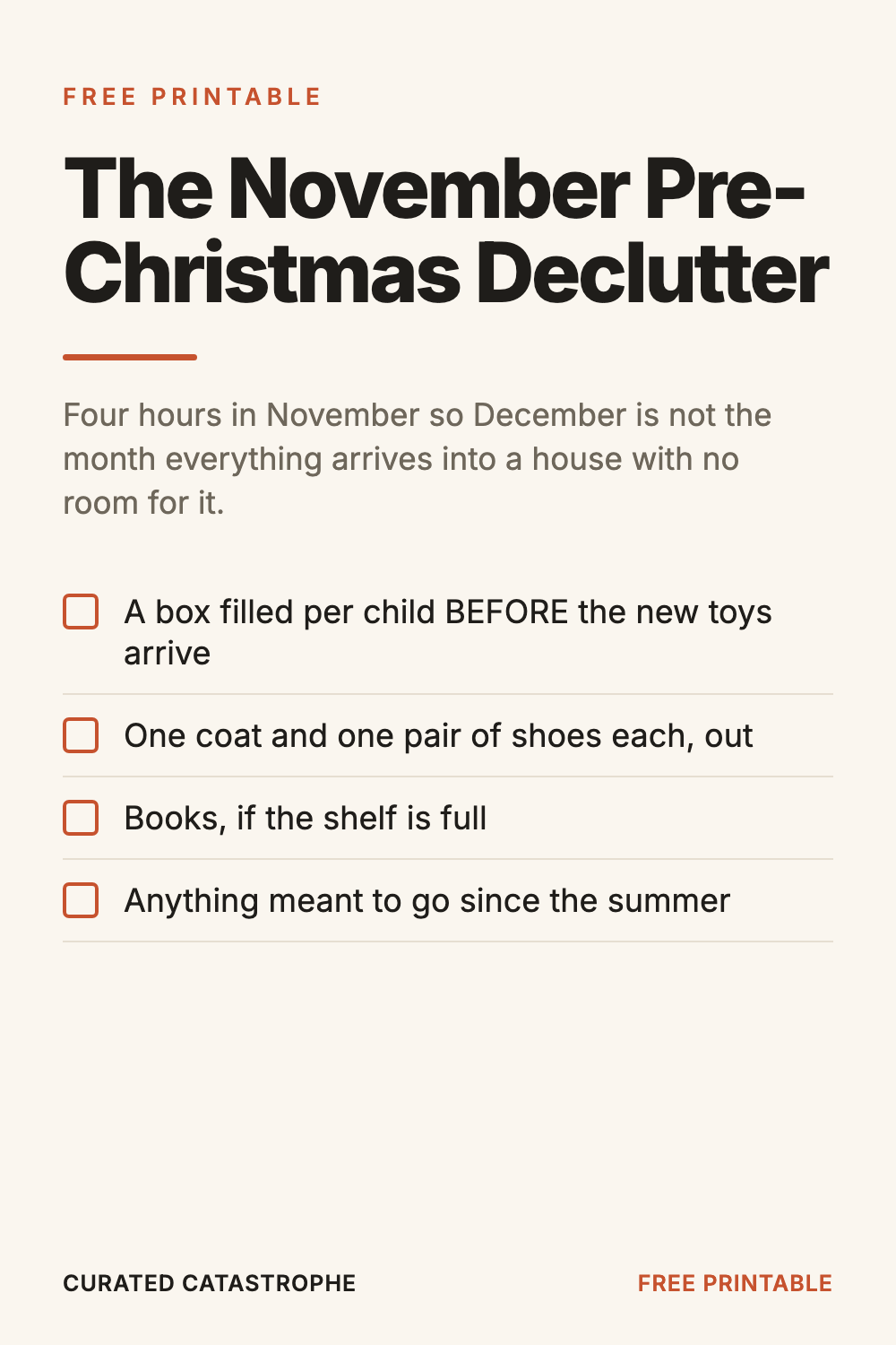 The November Pre-Christmas Declutter