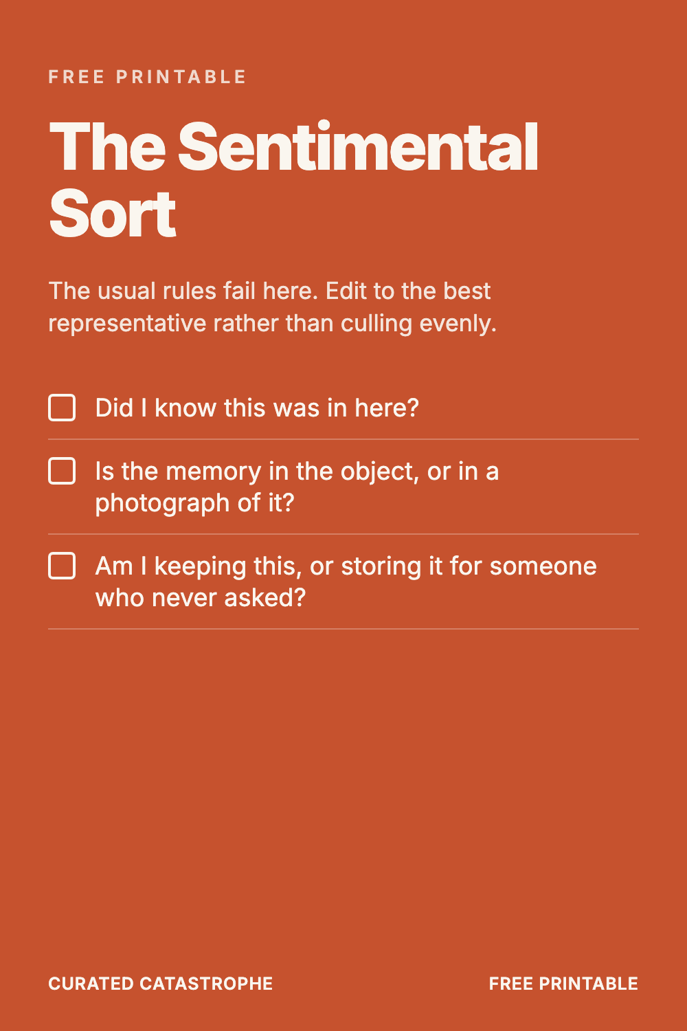 The Sentimental Sort