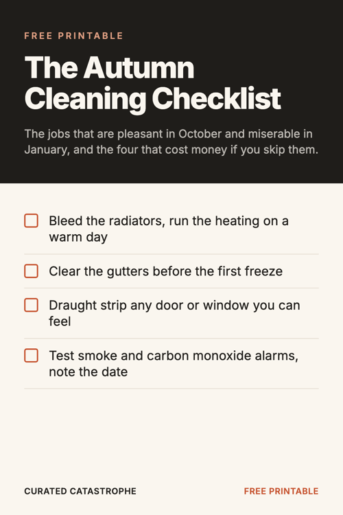 Preview of the The Autumn Cleaning Checklist printable