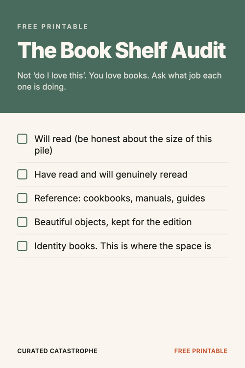 Preview of the The Book Shelf Audit printable