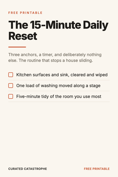 Preview of the The 15-Minute Daily Reset printable