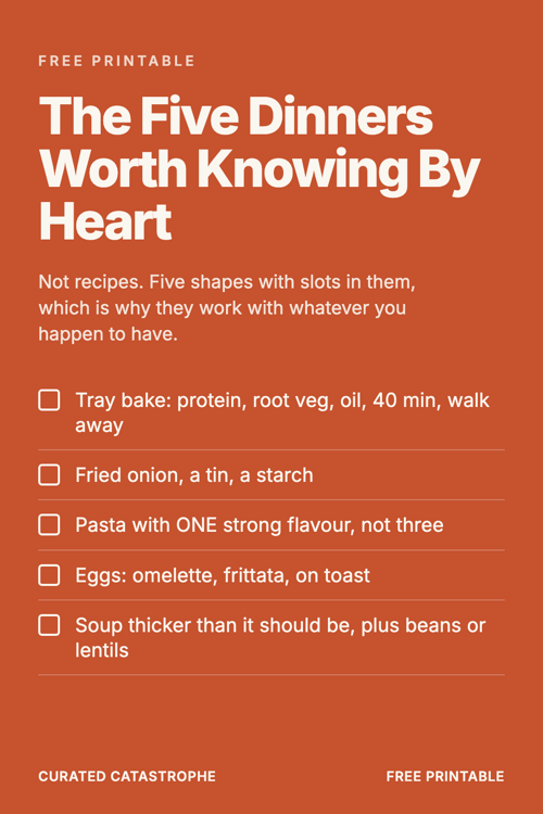 Preview of the The Five Dinners Worth Knowing By Heart printable