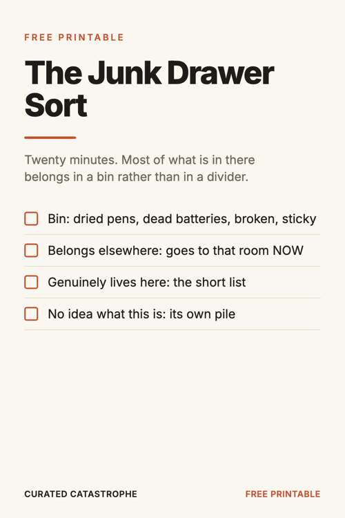 Preview of the The Junk Drawer Sort printable