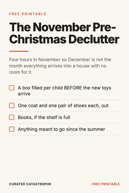 Preview of the The November Pre-Christmas Declutter printable