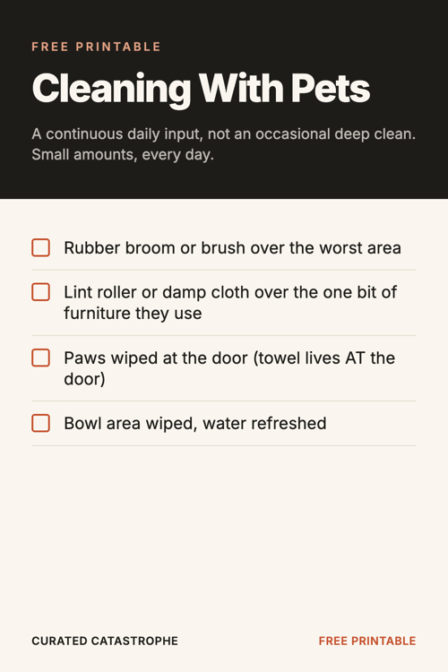 Preview of the Cleaning With Pets printable