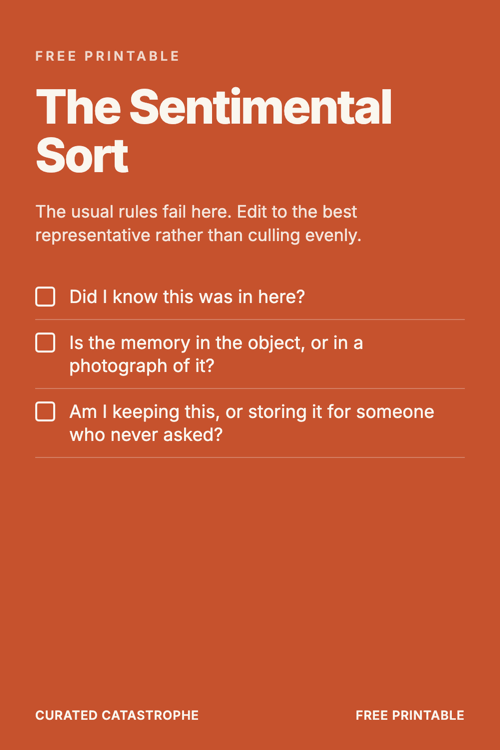 Preview of the The Sentimental Sort printable