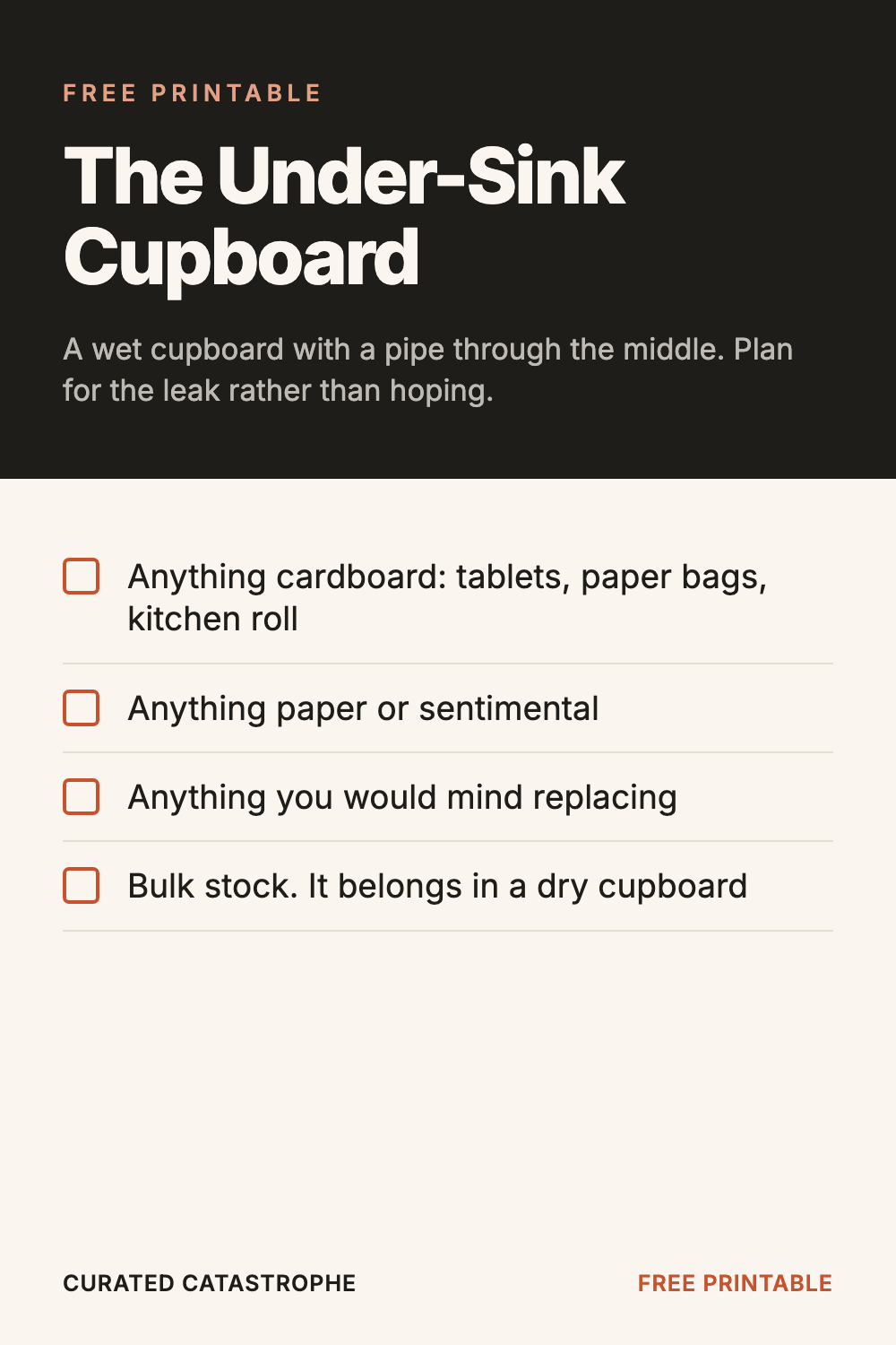 The Under-Sink Cupboard